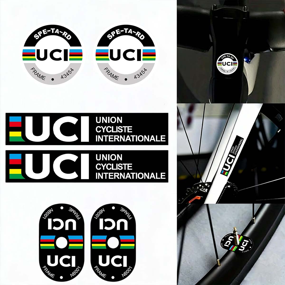 Mountain Biking History - UCI Fietsframe Stickers Duurzaam Vinyl Zelfklevende