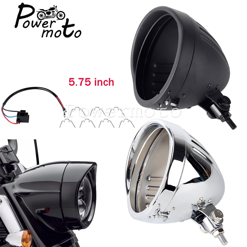 Mountain Biking Las Vegas - 5.75 Inch Motorfiets Stalen Koplamp Behuizing