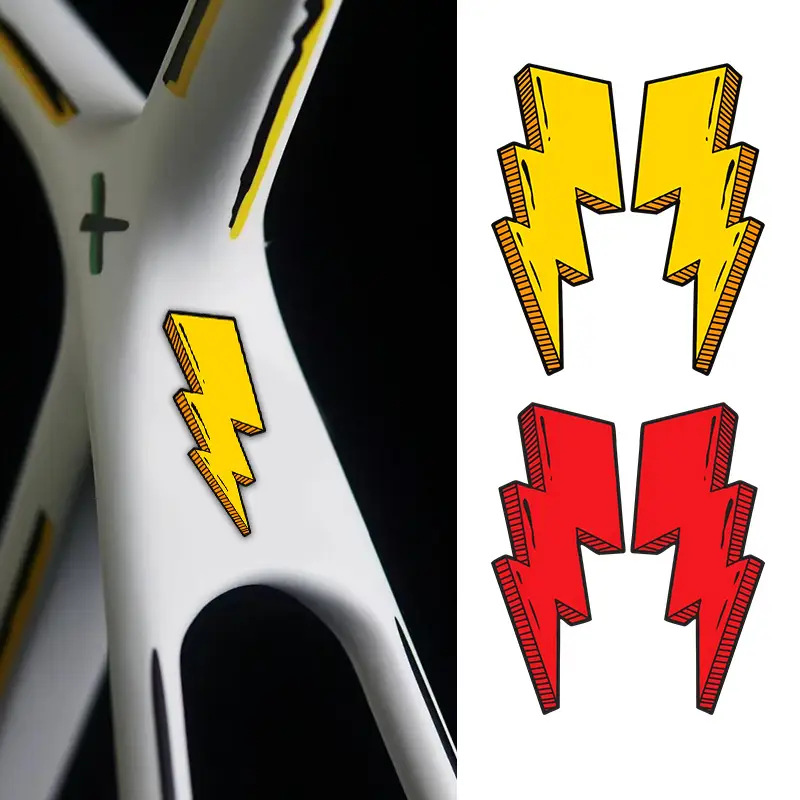 Mountain Biking History - 1 stks Lightning Stickers Fietsframe Sticker