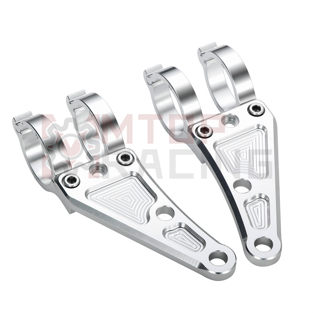Mountain Biking Las Vegas - Cnc Motorfiets Koplamp Mount Beugel Zilver
