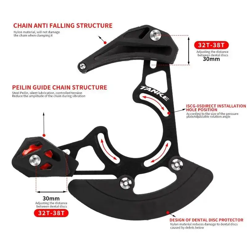 TANKE Fietskettinggeleider ISC - Chain Guide Iscg recensie en prijs