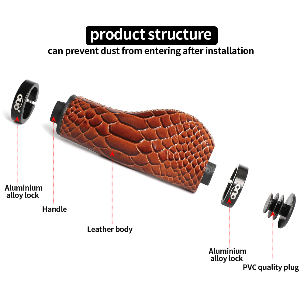OUO Echt lederen fietsgrepen R - Mtb Grip Lock On recensie en prijs